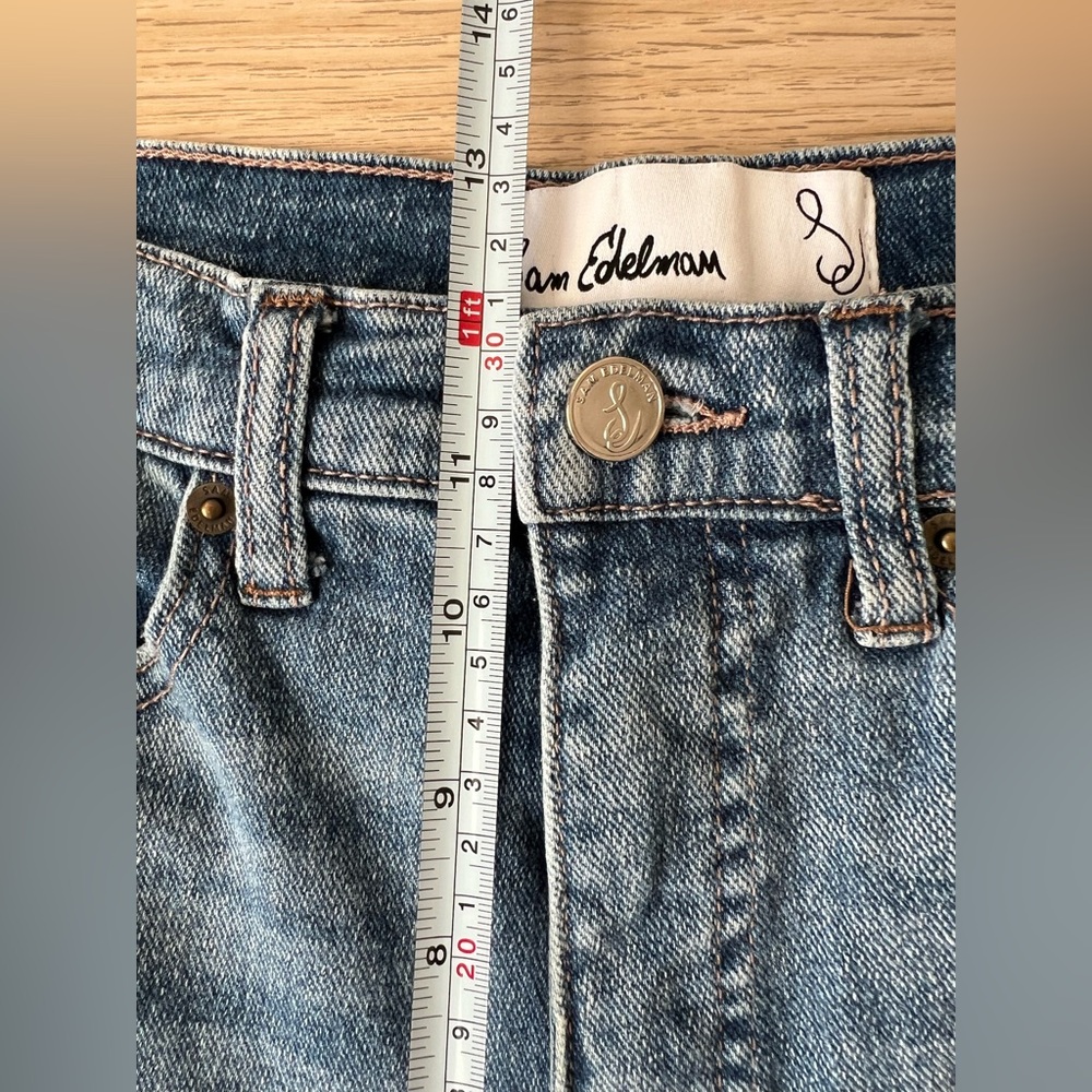 Sam Edelman Codie Wide Leg Jeans High Rise Size 27 Blue Denim - Picture 10 of 13
